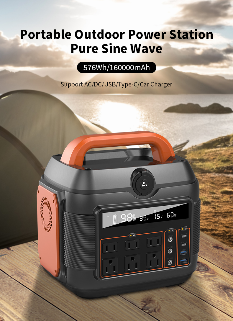 Portable Car Battery Pack Booster With LED Display And 600W 220V Output Jump Starter