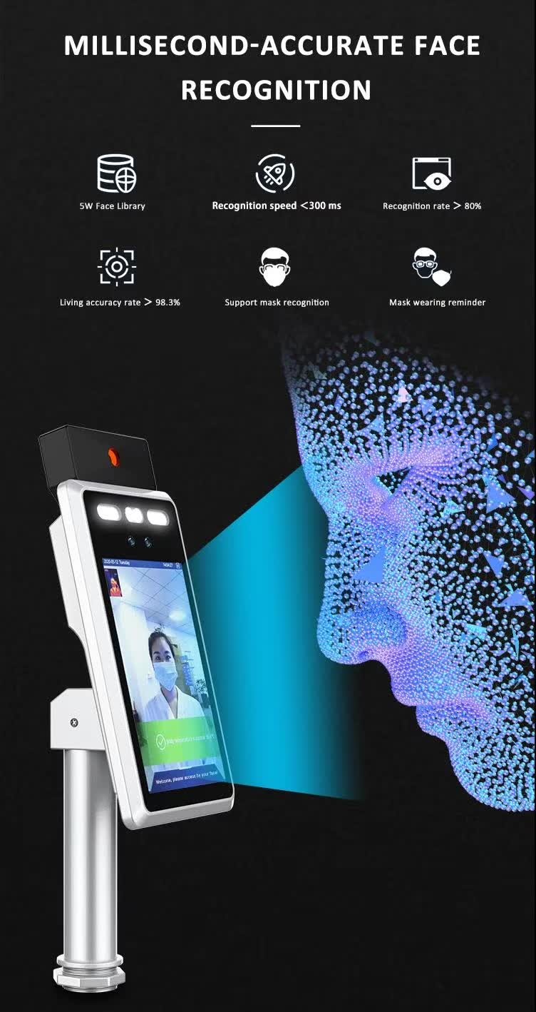 Suitable All Public Places Temperature Instrument Body Face Recognition Thermal Camerawiegand Interface