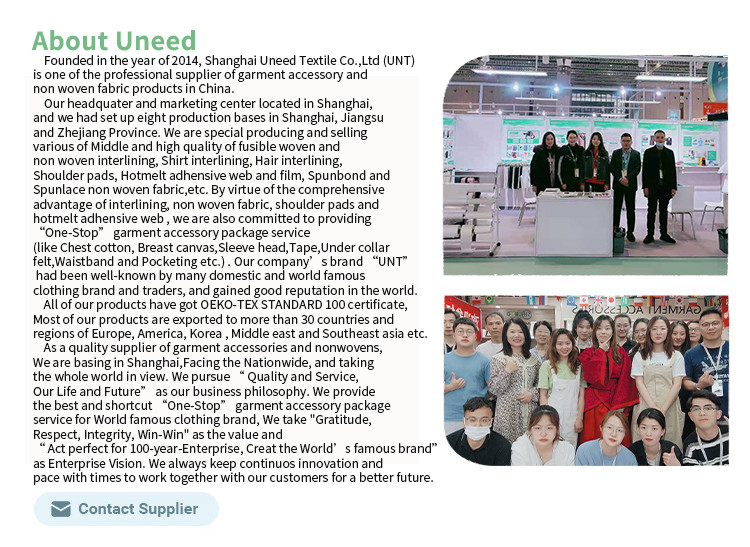 Shrinkage≤1% Polyester garment Interlining Fabric With Fusible Temperature 130-150C