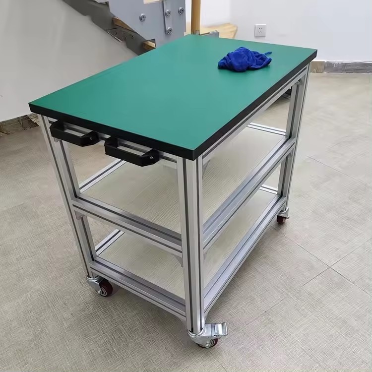 High Quality Metal Lab Furniture Cart Hospital Trolley Cart For Movable Cart Equipment Trolley Workshop Table With Wheel
