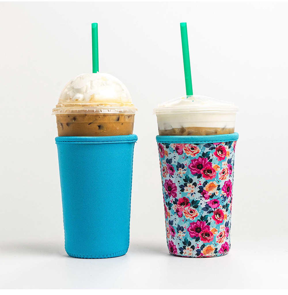 Reusable Neoprene Iced Coffee Cup Sleeve For Starbucks