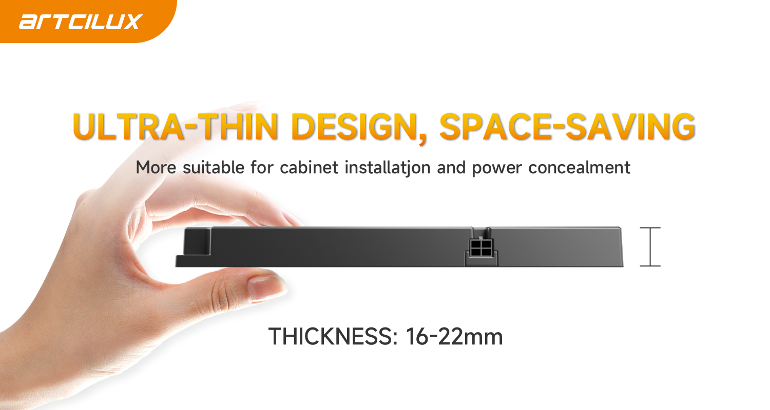 12V 24V LED Lighting Driver For Ultra Thin Switching Power Supply In Black CTS