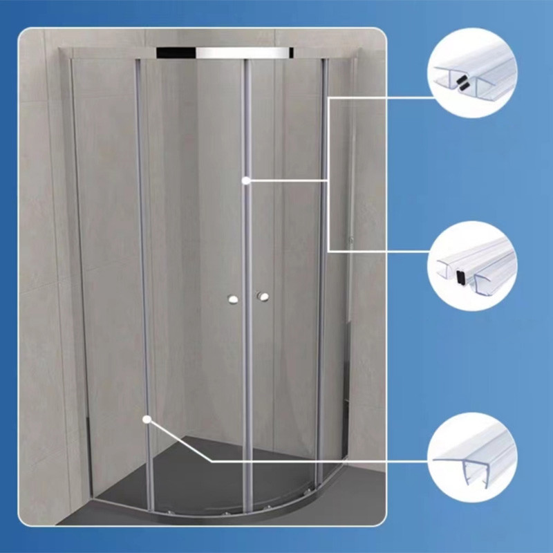 Rubber Shower Screen Door Seal Strip Lightweight Eco Friendly Easy To Install