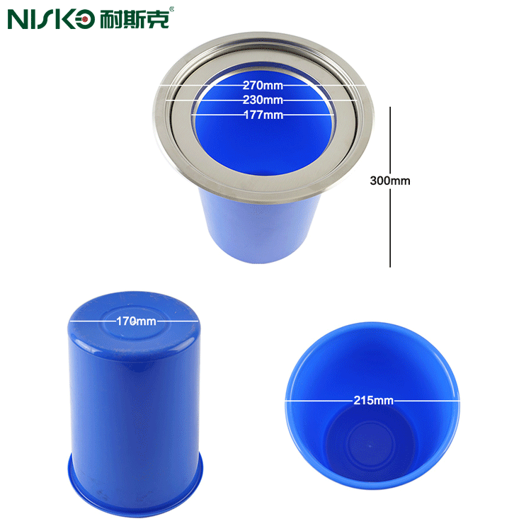 Built-In Mini Dustbin Recyclable Kitchen Countertop Waste Bin with Removable Lid