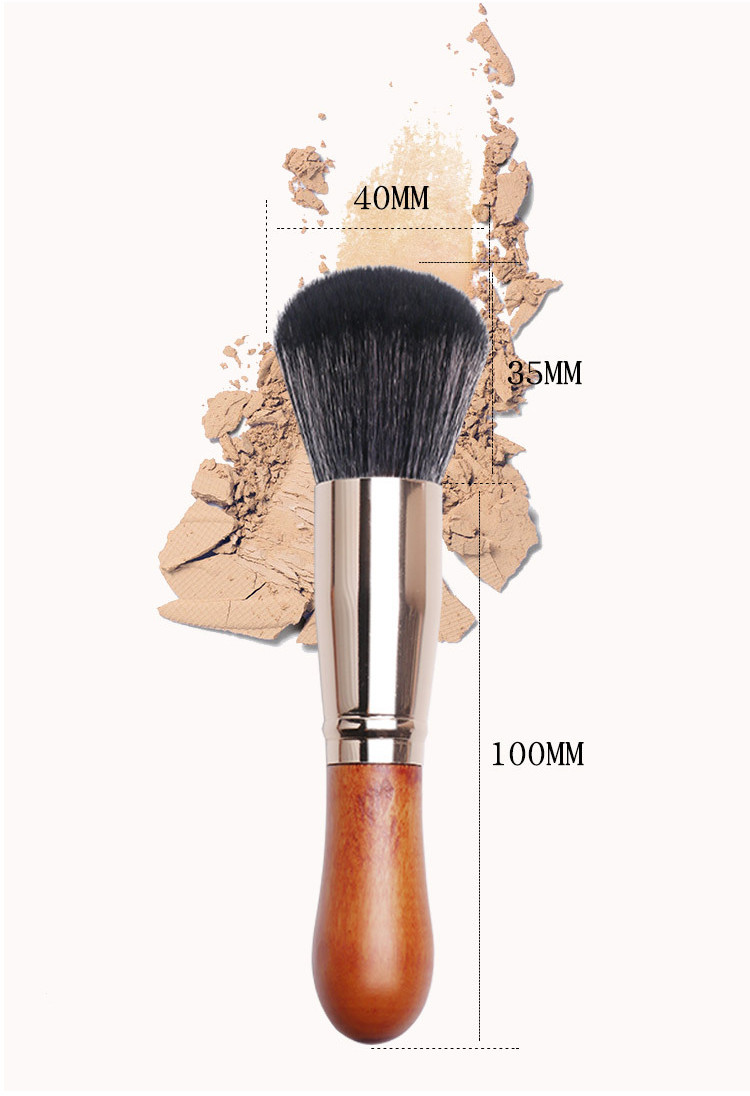 Custom Blending Wooden Handle Makeup Brushes 21X6X6cm Size Easy To Clean