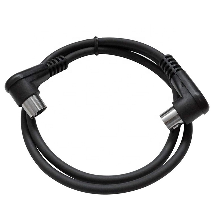 CUSTOM Factory Shield Right Angle Male to Male 5 Pin Din Connector Midi Cable