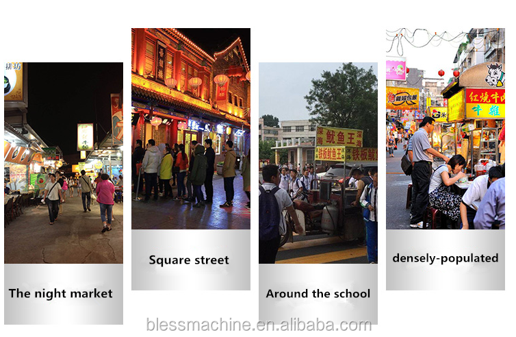 Customized Outdoor Fast Food Hygiene Standards Manufacture Bus Type Food Carts