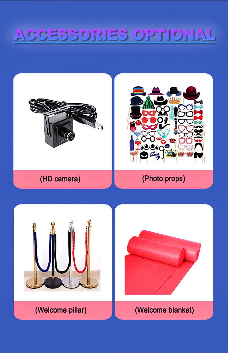 Party Photo Selfie Mirror 1500D Camera Mirror Selfie Machine With 40 70 Inch Touch Screen