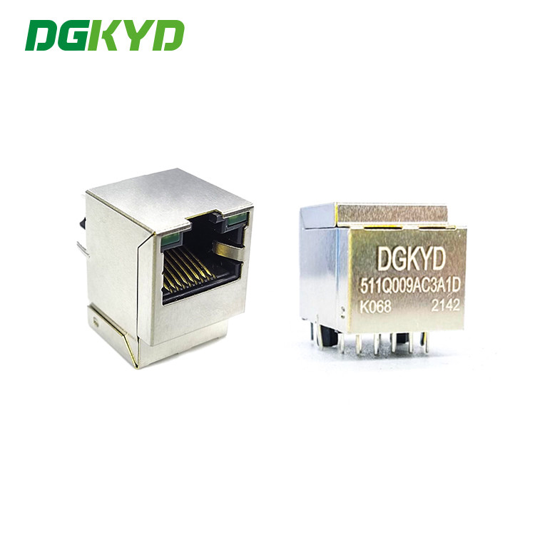 180 Vertical Ethernet Female Rj45 Network Connector DGKYD511Q009AC3A1DK068