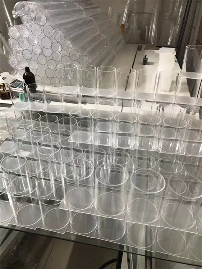 Custom Leghth 1m 2m Clear Milky Plastic Acrylic Tubes 70mm