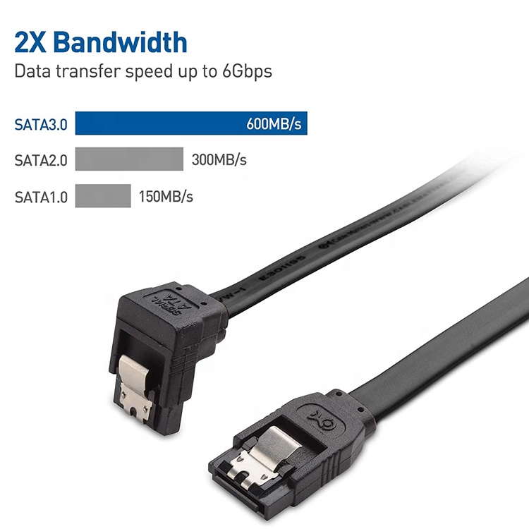 High Speed 90 Degree Angle Sata 3.0 Power Extension Cable for HDD Hard Disk Computer