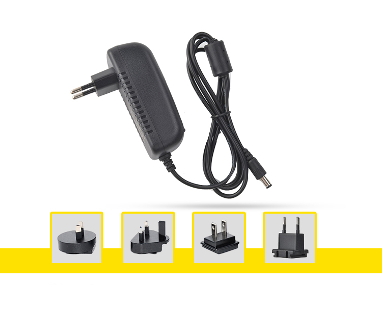 Ac/dc Wall Mount Ac Adapter , Universal Power Supply With Us Eu Au Uk Plug