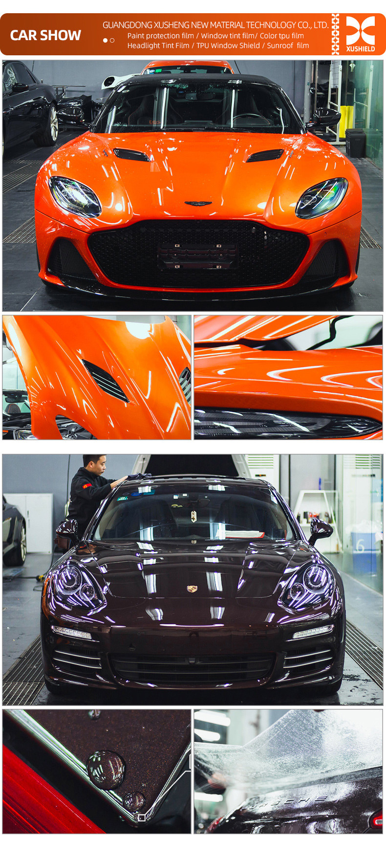 XUSHIELD PPF Film Anti Scratch Self Healing PPF TPH Gloss Clear Car Body PPF Paint Protection Film for Cars
