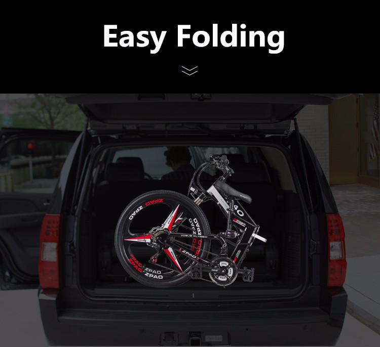 26 Inch Wheel Electric Folding Bicycle 250W 350W Aluminium Alloy Frame 48V 10.4AH