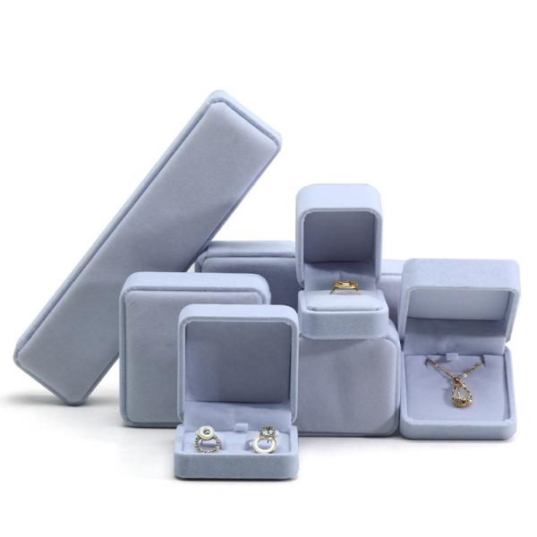 White Velvet Custom Jewelry Packaging Box for Necklace Stud Earrings Bracelet