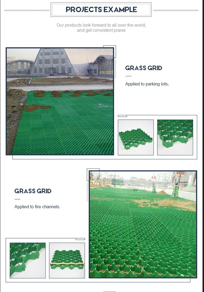 Virign HDPE Landscape Plastic Grass Paving Grid Protection For Car Parking