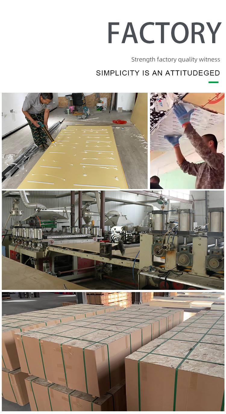 Home Decoration TV Background Wall Waterproof And Moisture-proof Marble Wood Veneer Wall Panels
