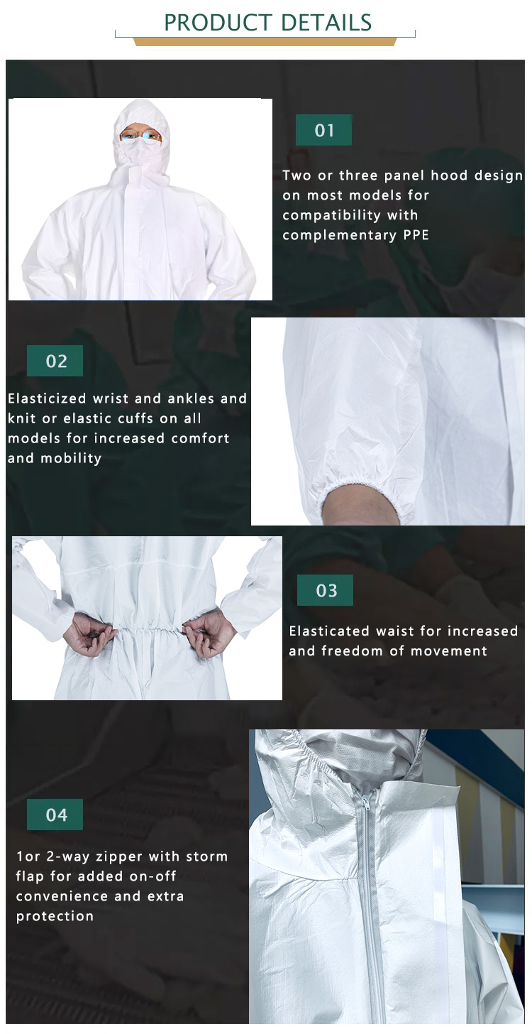 Mechanic PP PE Microporous Disposable Spray Coveralls One Piece
