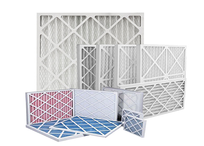 Foldaway Cardboard Frame Air Purifier Pre Filter 100-250Pa Resistance