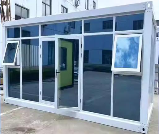 Flat Pack Container Detachable Steel Door Office Mobile Modular Glass Wall Tiny Home