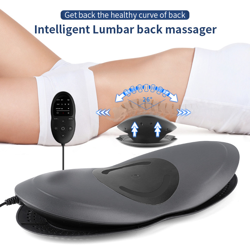 Vibrating Lumbar Lower Back Pain Massager Adjustable Heating 240V