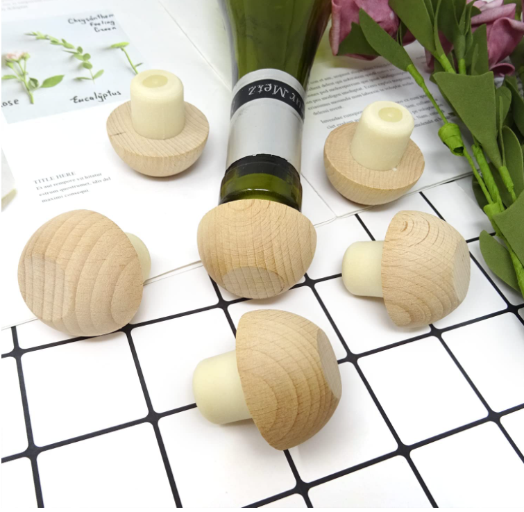 Non Spill T Shape Wooden Bar Top Cap Wine Cork Bottle Stopper from Wooden Bar Top Cap
