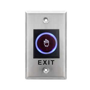 Waterproof No Touch Exit Button , Square Push To Exit Button With Timer