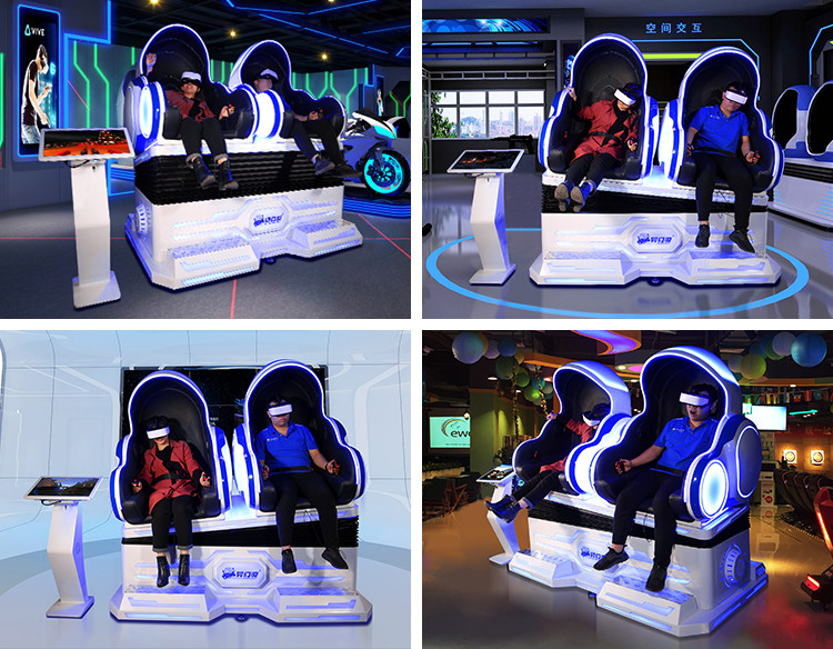 2 Seats VR Egg Chair Coin Operated 3 DOF 9D Simulator Cinema