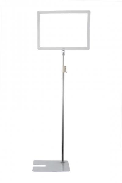 Quality Promotional Floor Standing Sign Holders , A3 Or A4 Metal Bulletin Pop Stand for sale