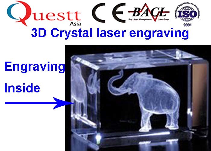 Easy Instalallation 3D Crystal Laser Engraving Machine 300x400x130 Mm ISO Approved