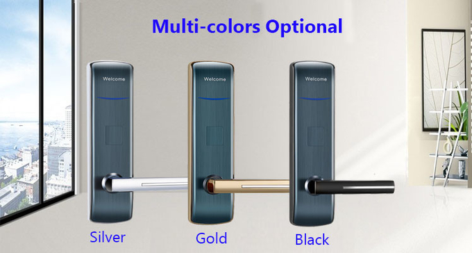 Zinc Alloy Black Color Smart Key Card Door Locks for Hotel Motel Airbnb