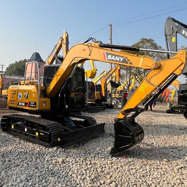 SANY SY75Cpro Crawler Excavator 0.12m3 Bucket Capacity Compact Excavator