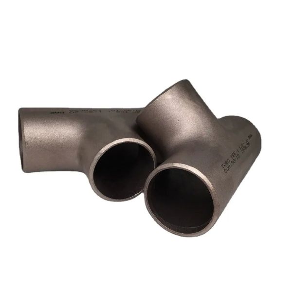 Quality Butt Welding 1/2" SCH10S Titanium Alloy ASTM B363 WPT2 Ti2 Equal Reducer Tee Pipe Fitting Tee for sale