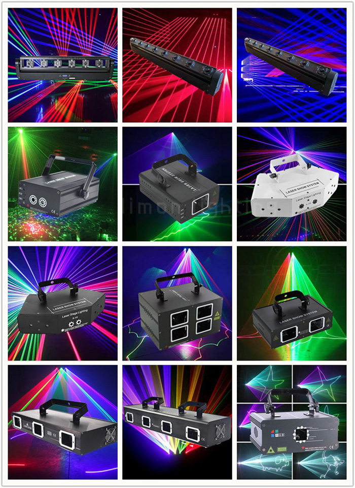 Double Head Double Layer Four Lens Red Blue Laser Line KTV Light