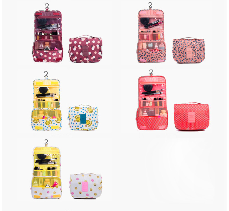 Custom Waterproof Folding Large Capacity Toiletry Hanging Makeup Bag