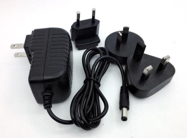 CE RoHS FCC 12V 1.5A 6V 200MA 14v 500ma 13V 6A interchangeable plug power