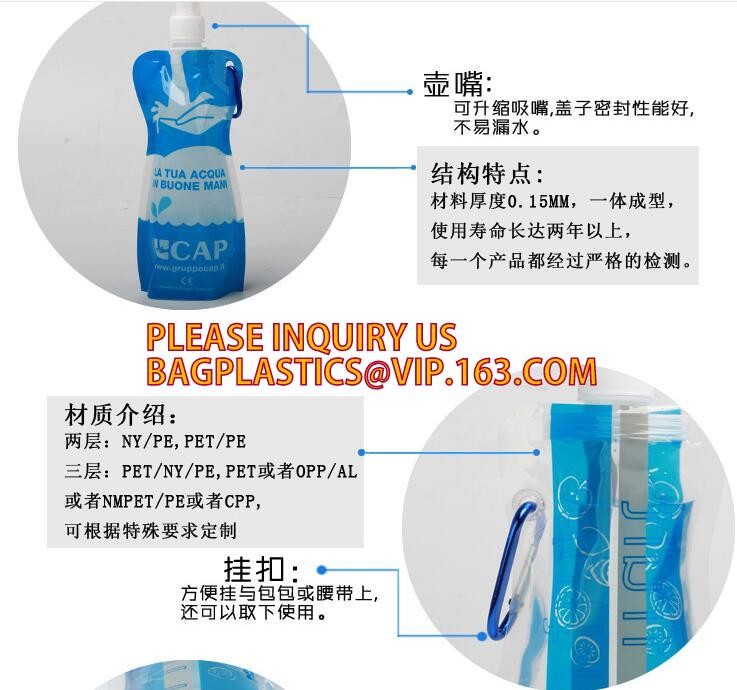 stand up reclosable drinking pouches cold drink Zip lockk bag with straw,Beveragereusable Kids Snack Zip Lock Juice Drink