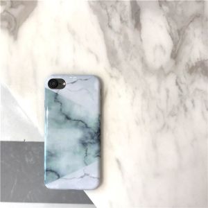 Soft TPU IMD Jadeite ink Splicing Marble Grain Back Cover Cell Phone Case For