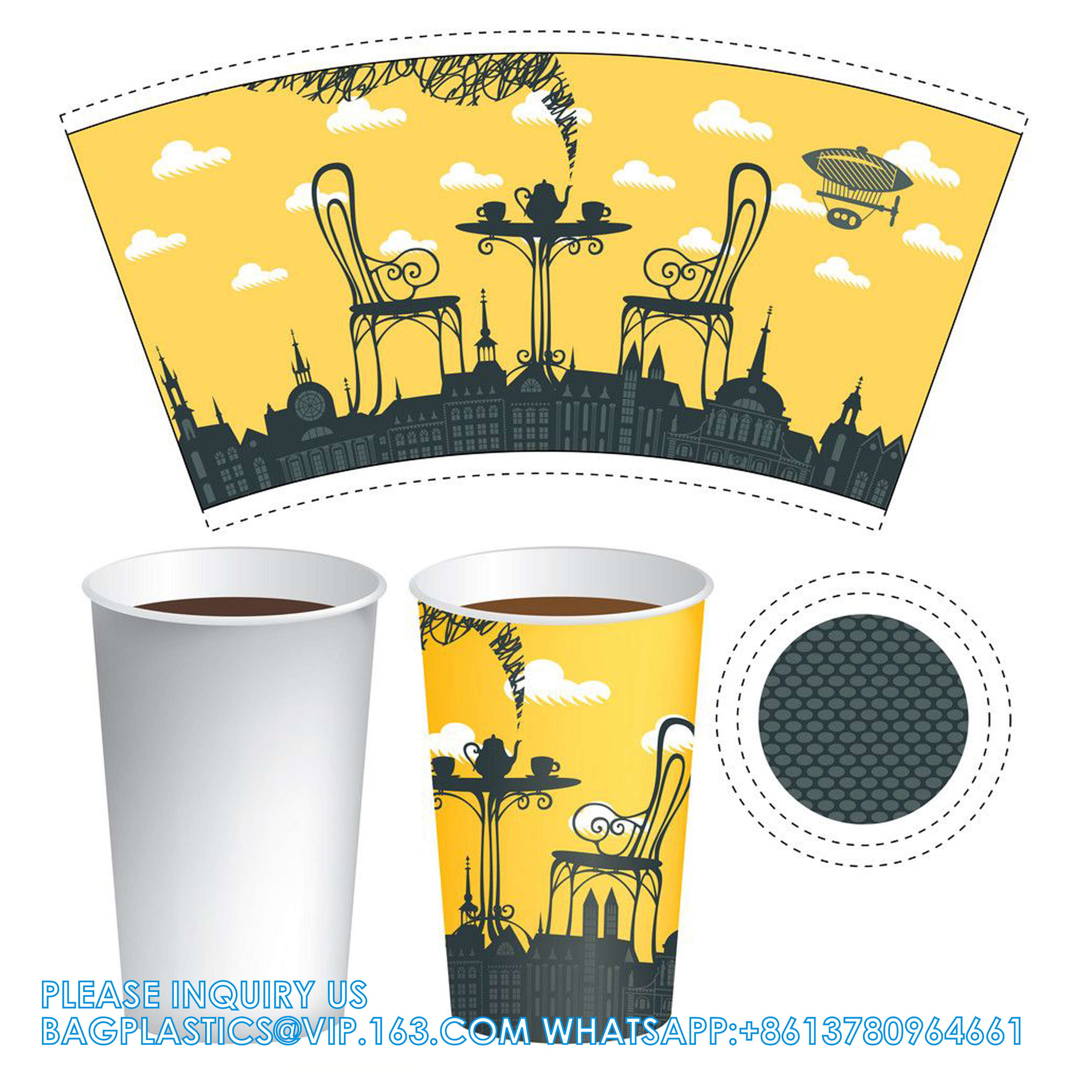 Custom Logo 3D Printing Of Espresso Paper Cup Double Wall Coffee Paper Cup Embossed Paper Cups With High Quality