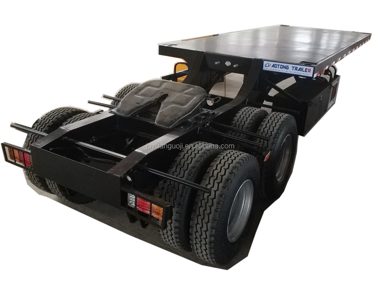 90tons Max Payload Superlink Flatbed Semi Trailer for 20 feet Container Transport