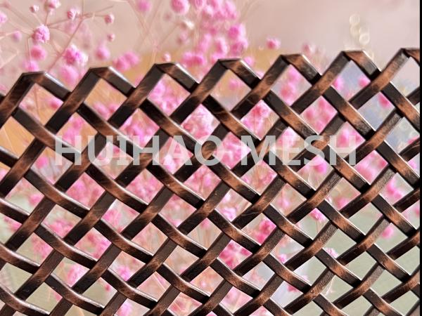 42% Open Area Antique Bronze Decorative Steel Wire Mesh Ss 304 For Furniture