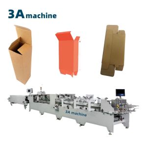 300m/min Bottom Lock Dual- Corrugated Box Folder Gluer Machine with Hot Glue