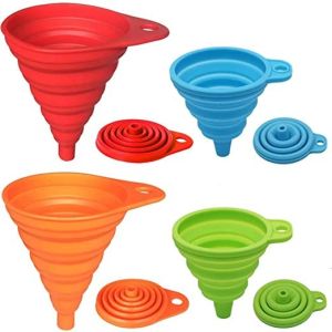 China Foldable Food Grade Silicone Collapsible Funnel For Home Kitchen on sale