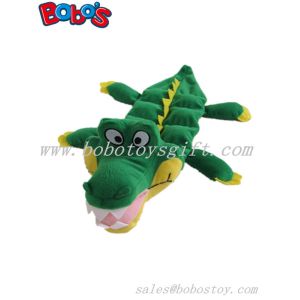 11.8inch plush pet dog toy green crocodile with squeaker