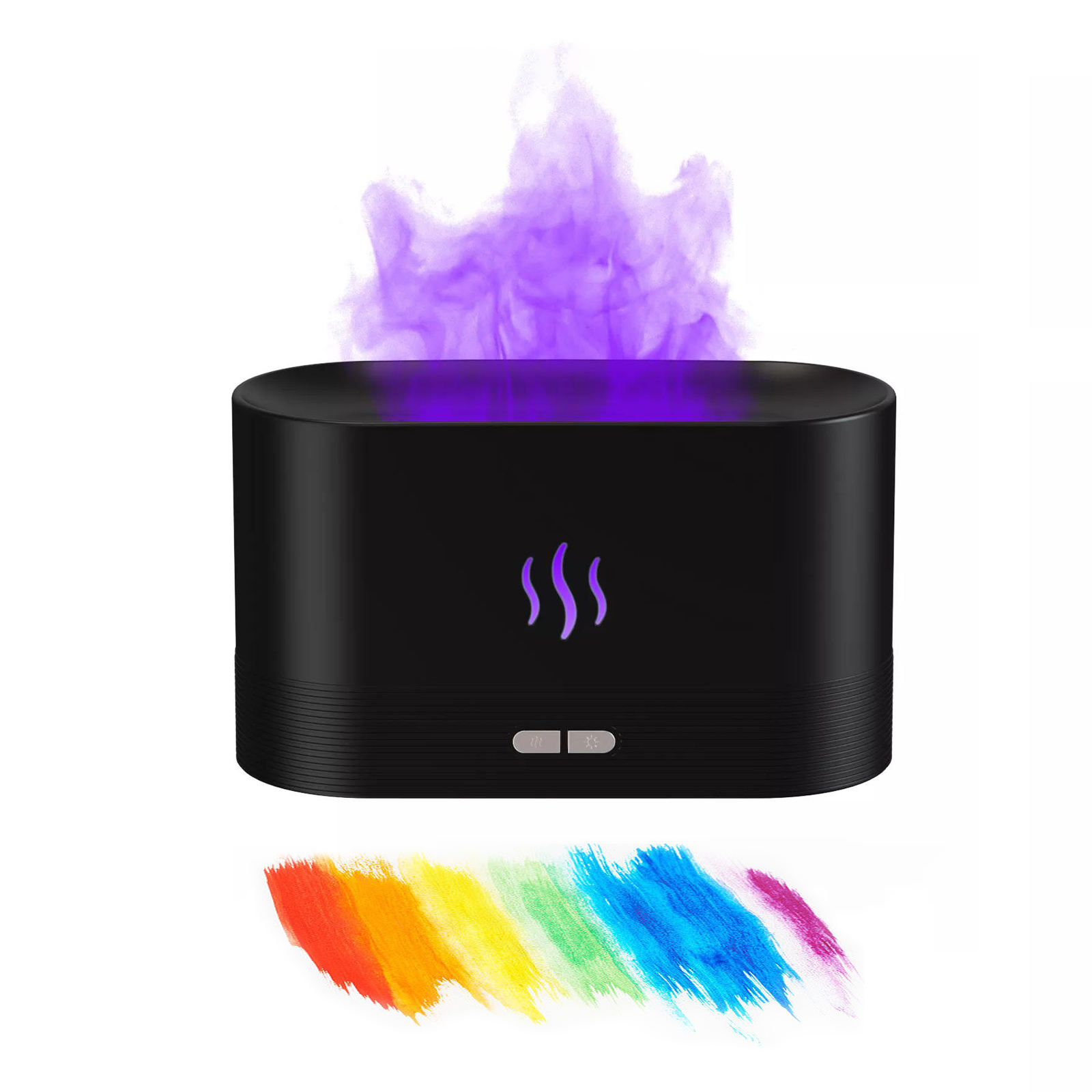 180ML Colorful Changeable USB Flame Effect Humidifier Essential Oil Fire Simulation Smart Mute Aroma Diffuser With RGB light