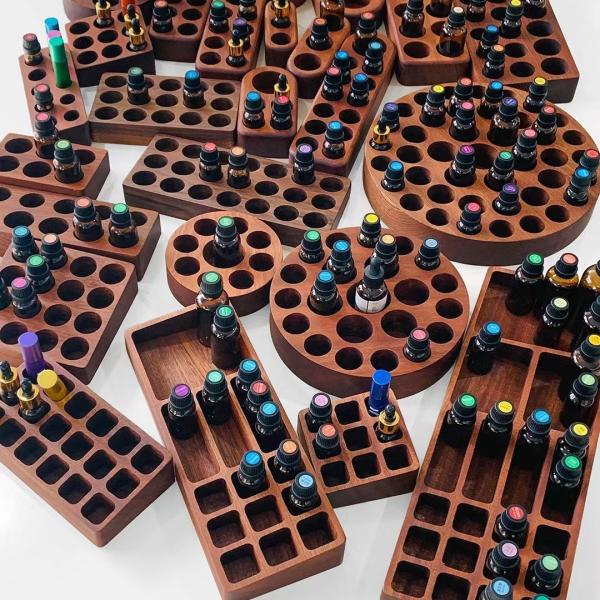 Wooden Essential Oil Display Storage Organizer Holder Stand - Ideal Gift