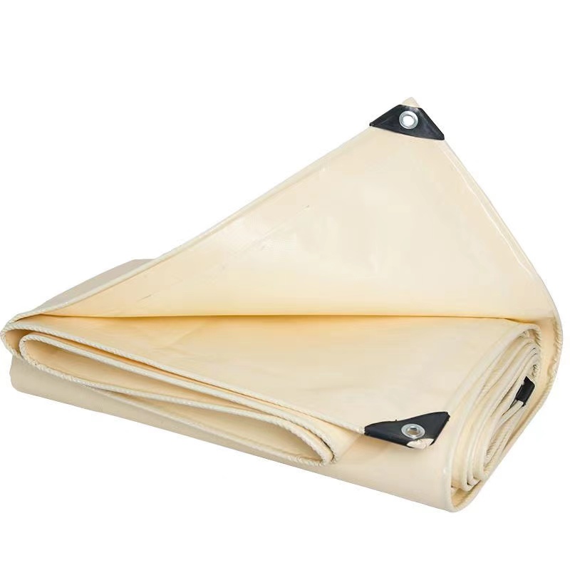 Heavy Duty White Tarp Ground Sheet Cover 340gsm Large Tarpaulin Sheet