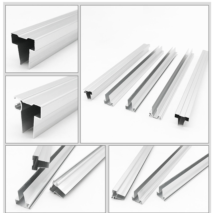 OEM Aluminum Extrusion Profile Silver Aluminum Frame Profile For Whiteboard Silding