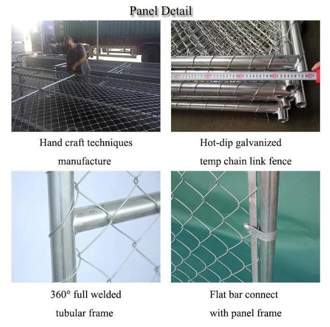 Galvanized Removable 12ft X 8ft Temporary Security Fencing For Building Jobsite