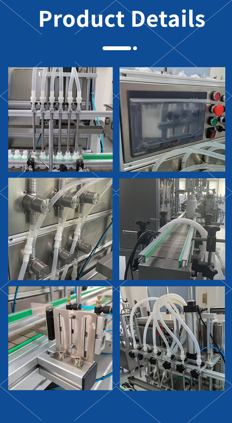 Automatic Magnetic Pump Liquid Filling Machine for Beer Juice Water Oil 1800mm 220V